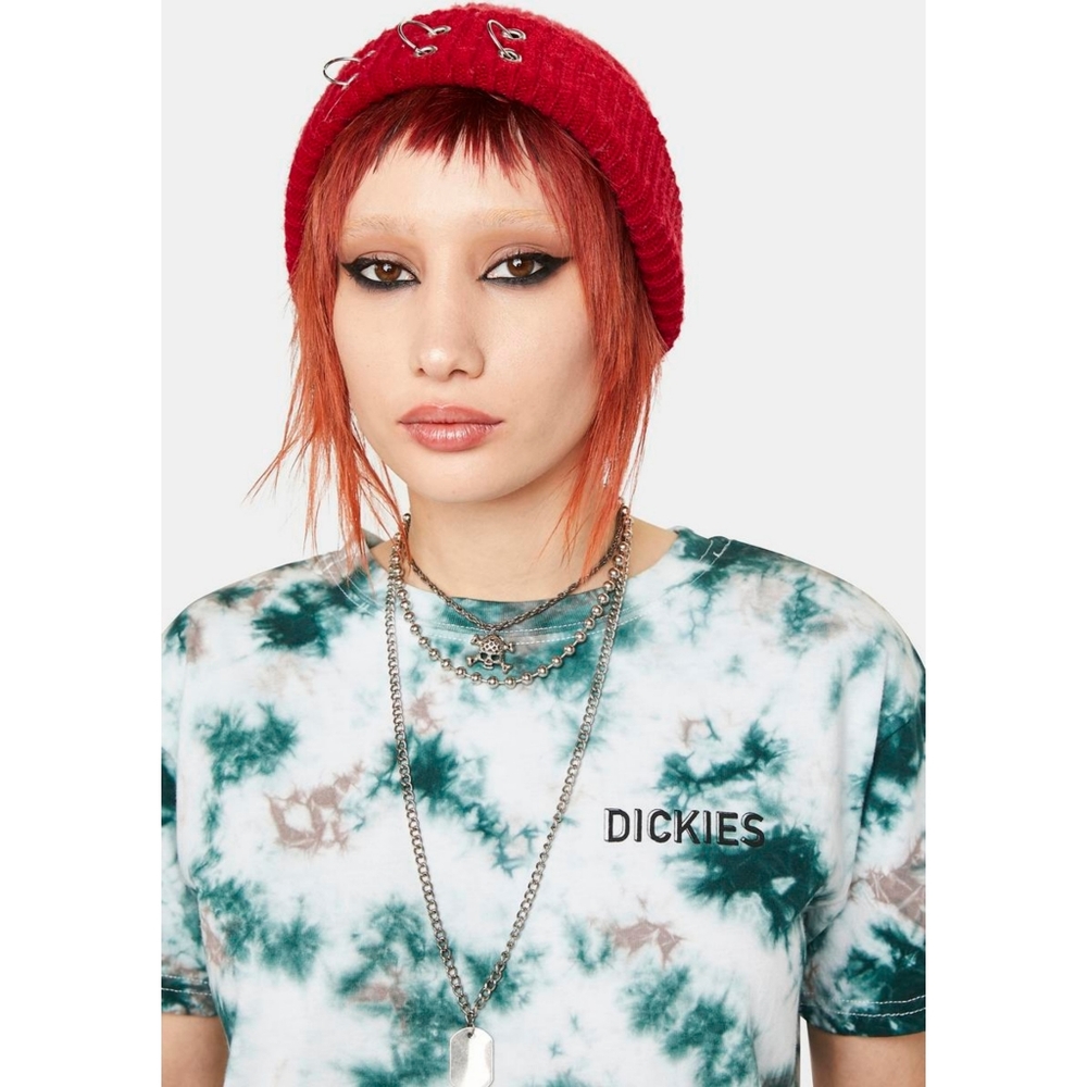 Dickies Girl Relaxed Tie Dye Boyfriend Tee NWT XS
